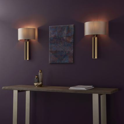 Endon 95452 - Væglampe 1xE27/10W/230V beige/guld