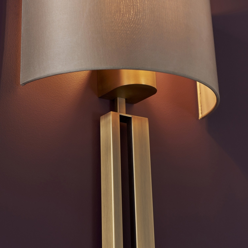 Endon 95452 - Væglampe 1xE27/10W/230V beige/guld