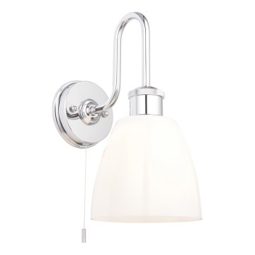 Endon 95506 - Badeværelsesvæglampe PIPER 1xE27/10W/230V IP44 poleret krom