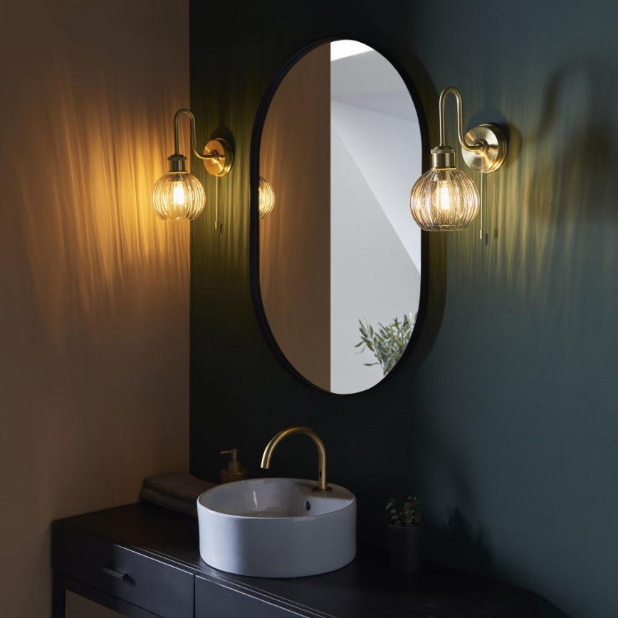 Endon 95507 - Væglampe til badeværelse KENDALL 1xE27/10W/230V IP44 messing