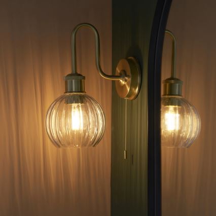 Endon 95507 - Væglampe til badeværelse KENDALL 1xE27/10W/230V IP44 messing