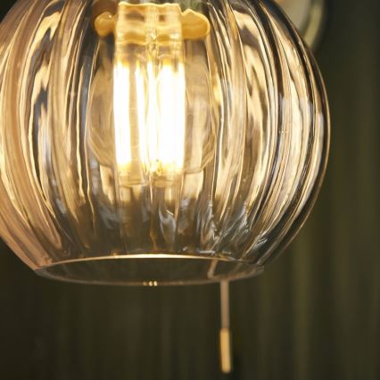 Endon 95507 - Væglampe til badeværelse KENDALL 1xE27/10W/230V IP44 messing