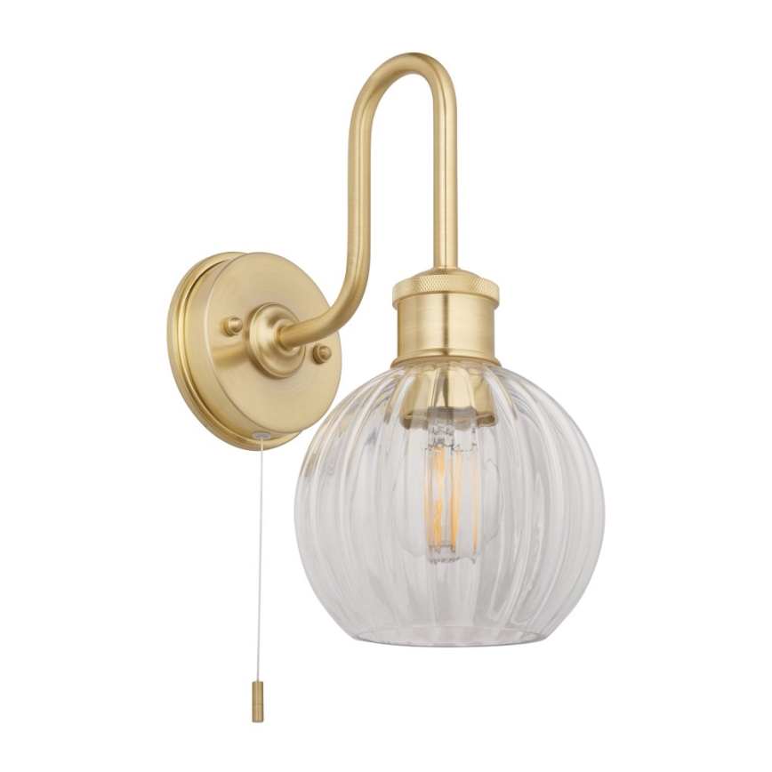 Endon 95507 - Væglampe til badeværelse KENDALL 1xE27/10W/230V IP44 messing