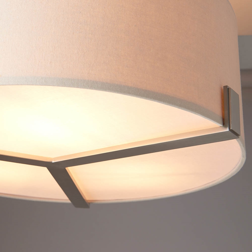 Endon 95834 - Pendellampe HAYFIELD 3xE27/40W/230V mat krom/beige