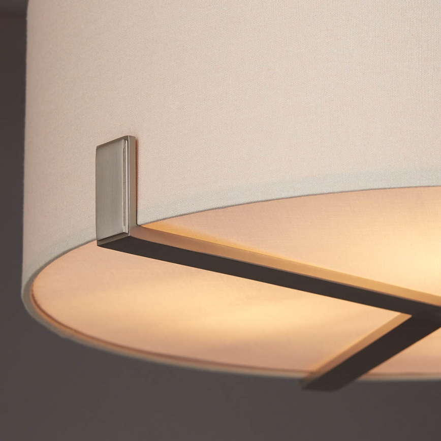 Endon 95834 - Pendellampe HAYFIELD 3xE27/40W/230V mat krom/beige