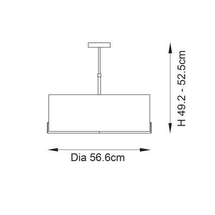 Endon 95839 - Pendellampe HAYFIELD 3xE27/40W/230V messing/grøn