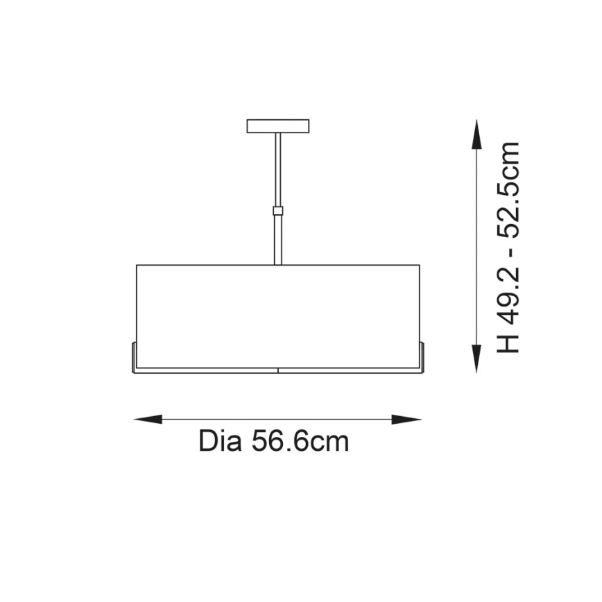 Endon 95839 - Pendellampe HAYFIELD 3xE27/40W/230V messing/grøn