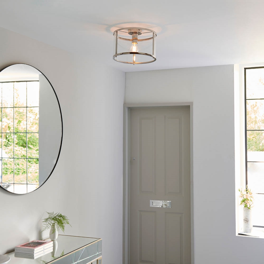 Endon 96150 - HOPTON loftlampe 1xE27/10W/230V, blank krom