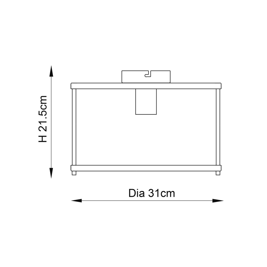 Endon 96150 - HOPTON loftlampe 1xE27/10W/230V, blank krom