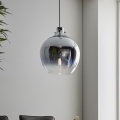 Endon 96442 - Pendel PANTHER 1xE27/10W/230V skinnende krom/røget