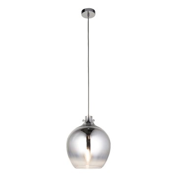Endon 96442 - Pendel PANTHER 1xE27/10W/230V skinnende krom/røget