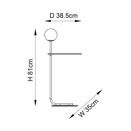 Endon 96713 - Gulvlampe HALO 1xG9/3W/230V sort