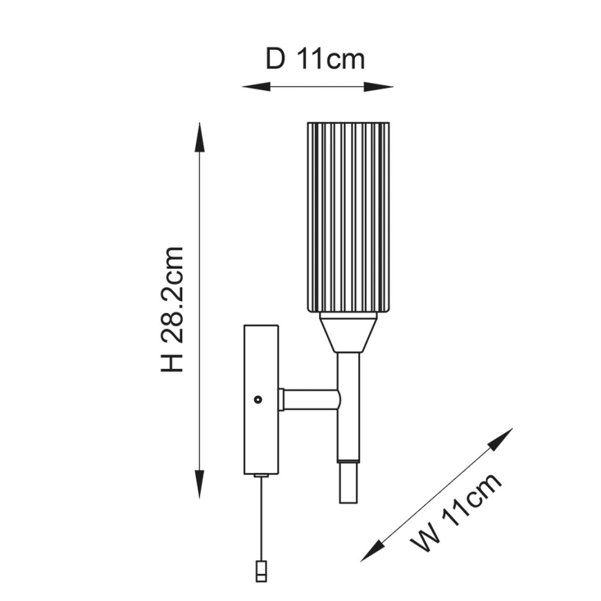 Endon 97171 - Væglampe til badeværelse NATORI 1xG9/3W/230V IP44 skinnende krom