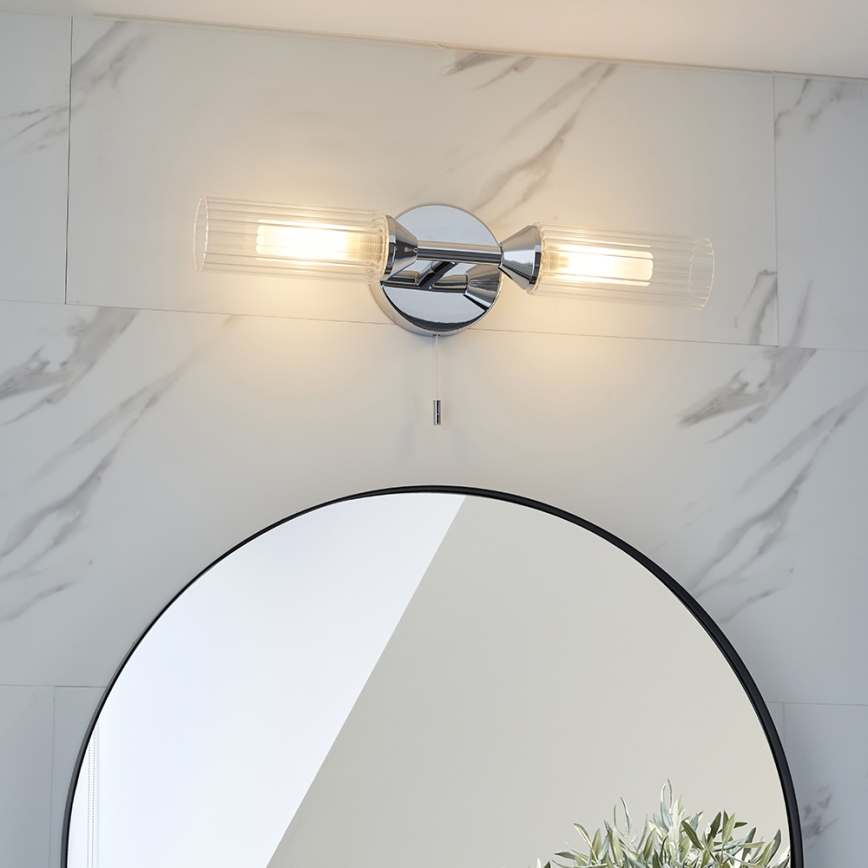 Endon 97172 - Badeværelses væglampe NATORI 2xG9/3W/230V IP44 blank krom