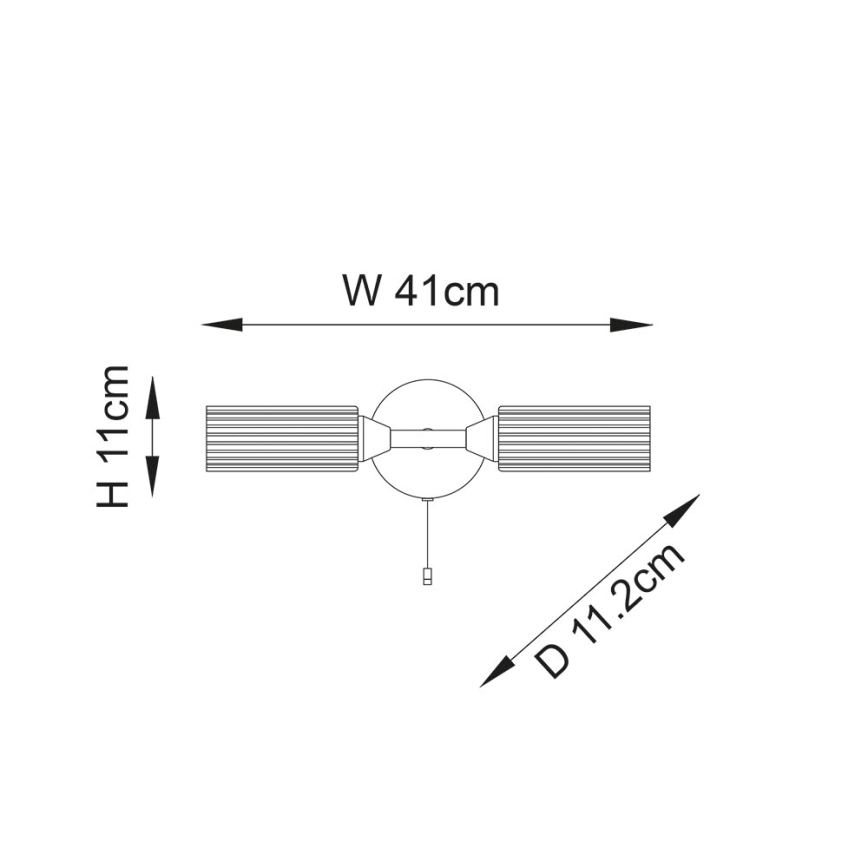 Endon 97172 - Badeværelses væglampe NATORI 2xG9/3W/230V IP44 blank krom
