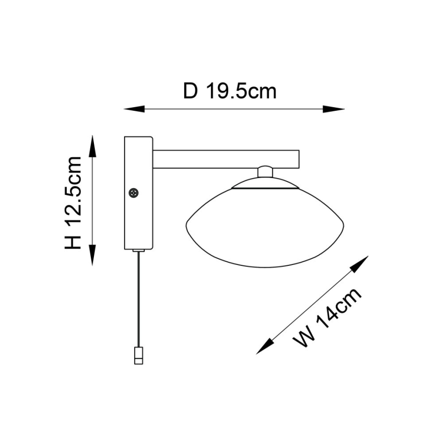 Endon 97181 - Badeværelses væglampe MOBIAS 1xG9/3W/230V IP44 blank krom/hvid