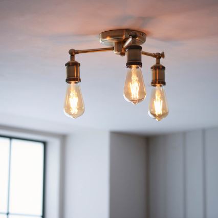 Endon 97243 - Spotlampe HAL 3xE27/10W/230V messing
