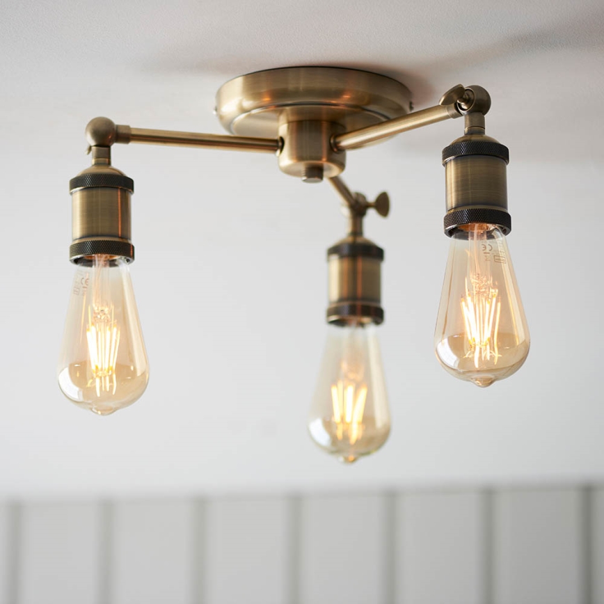 Endon 97243 - Spotlampe HAL 3xE27/10W/230V messing