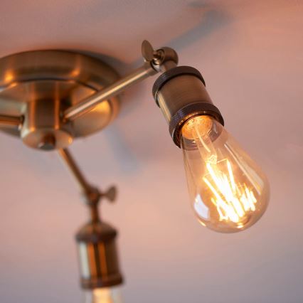 Endon 97243 - Spotlampe HAL 3xE27/10W/230V messing