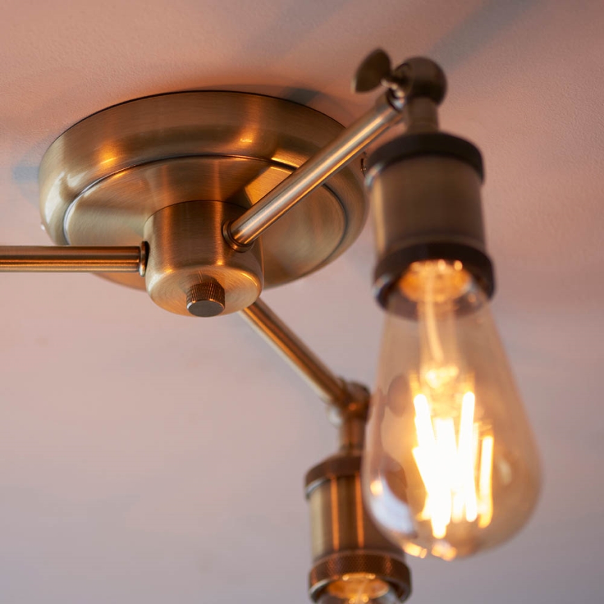 Endon 97243 - Spotlampe HAL 3xE27/10W/230V messing