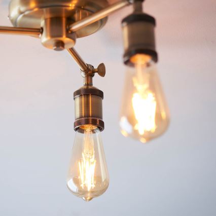 Endon 97243 - Spotlampe HAL 3xE27/10W/230V messing