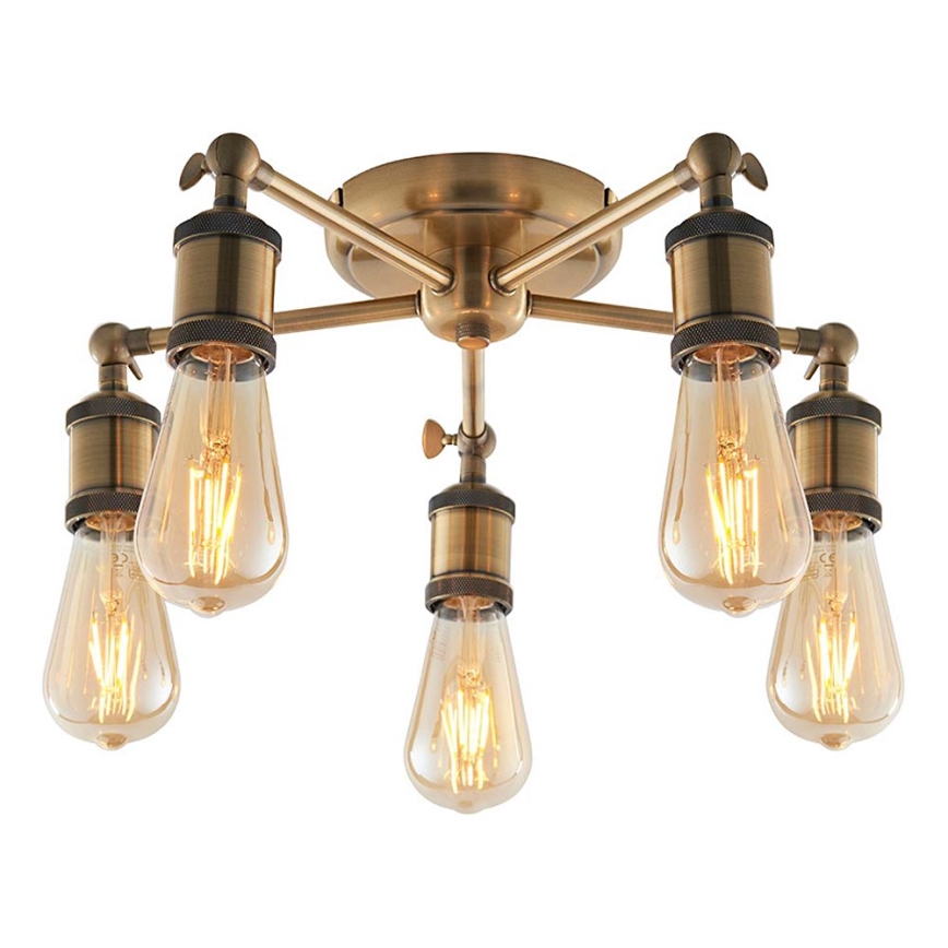 Endon 97244 - Spotlampe HAL 5xE27/10W/230V messing