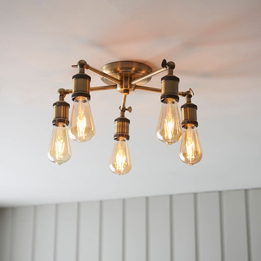 Endon 97244 - Spotlampe HAL 5xE27/10W/230V messing