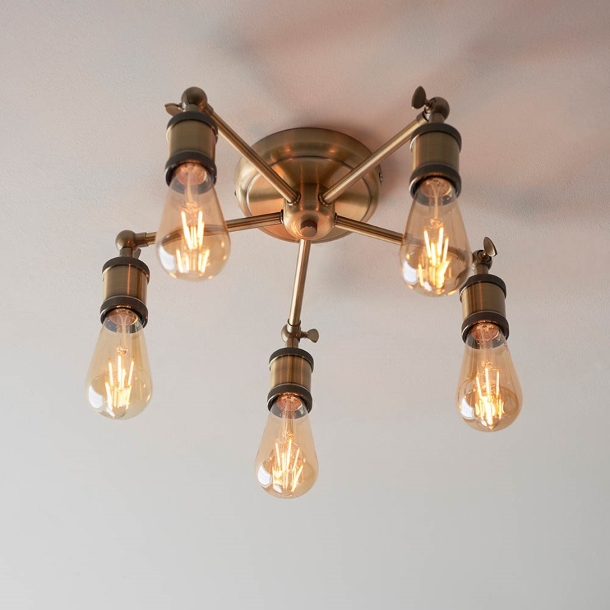Endon 97244 - Spotlampe HAL 5xE27/10W/230V messing