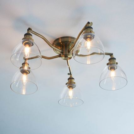 Endon 97248 - Spotlampe HANSEN 5xE14/7W/230V messing
