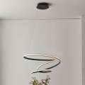 Endon 97632 - DUNE LED-pendel med wireophæng LED/47,5W/230V 3000K sort