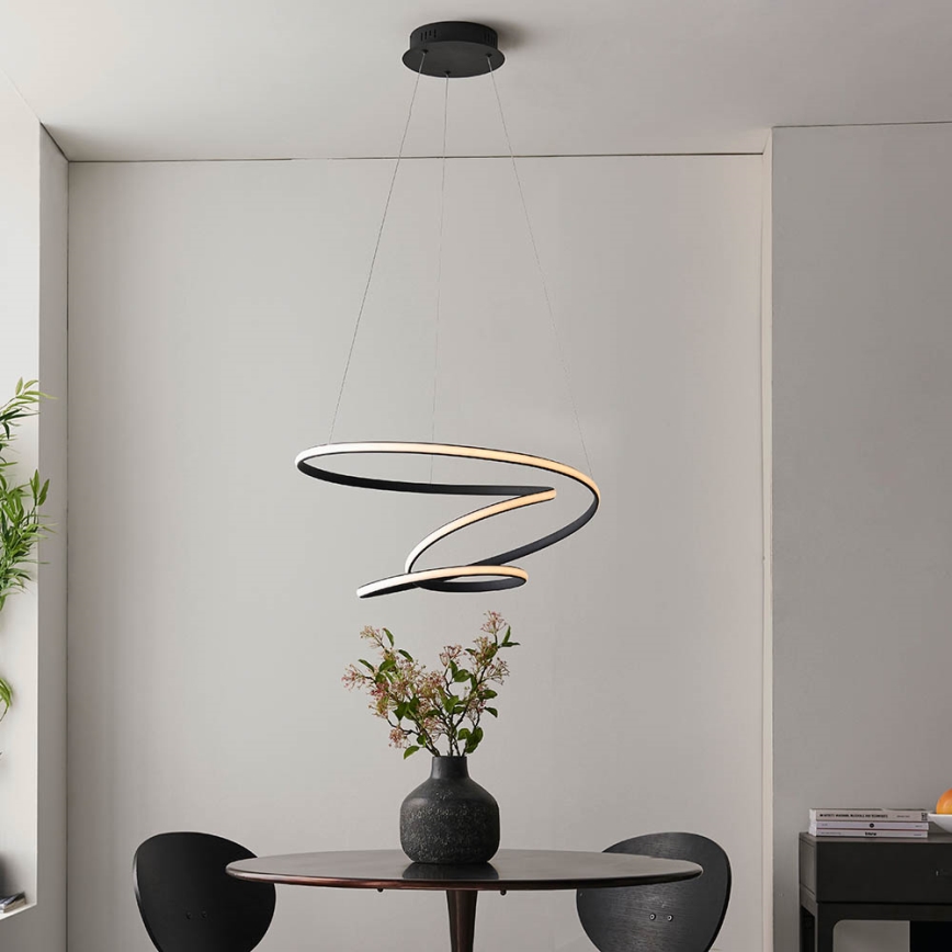 Endon 97632 - DUNE LED-pendel med wireophæng LED/47,5W/230V 3000K sort