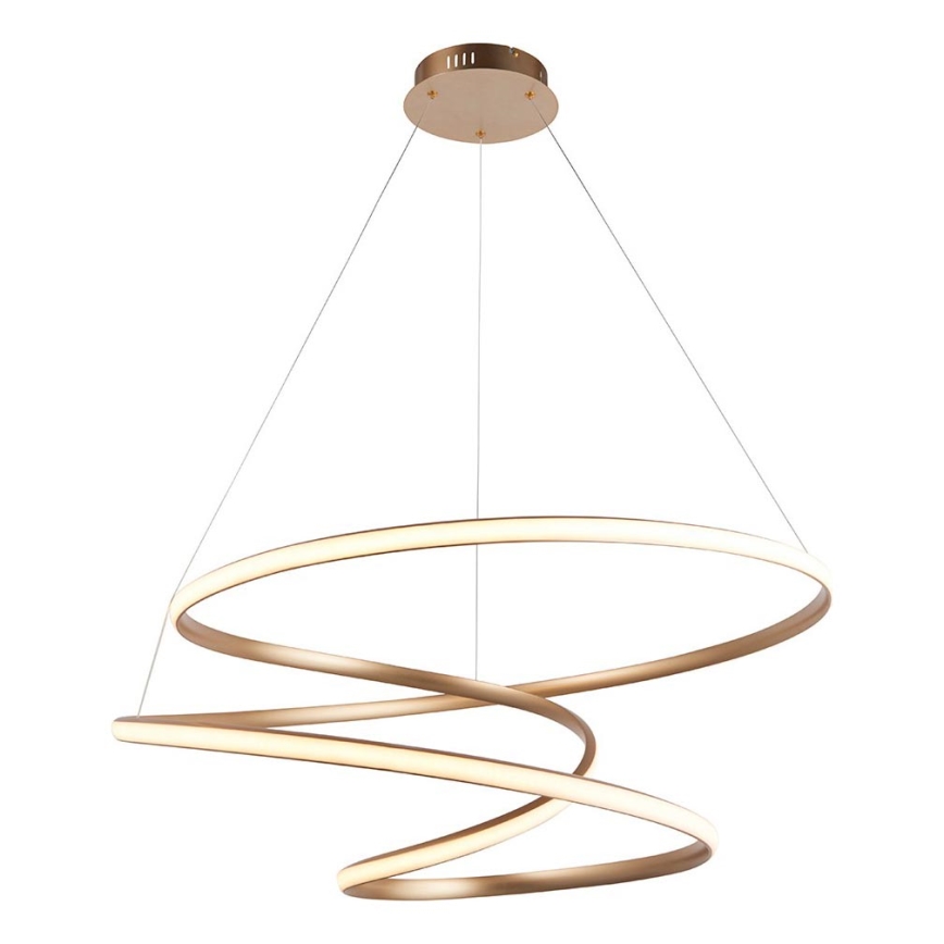Endon 97639 - LED-dæmpbar pendel med wireophæng TWIRL LED/88W/230V 3000K guld