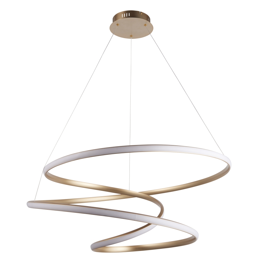 Endon 97639 - LED-dæmpbar pendel med wireophæng TWIRL LED/88W/230V 3000K guld
