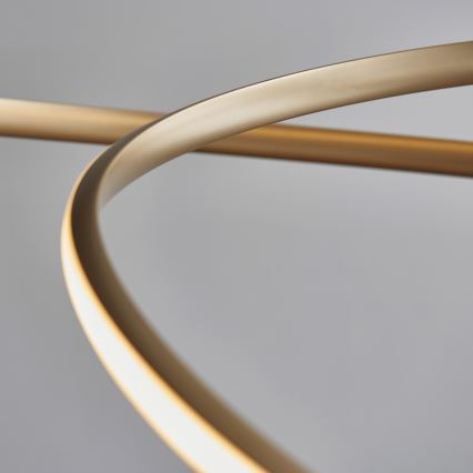 Endon 97639 - LED-dæmpbar pendel med wireophæng TWIRL LED/88W/230V 3000K guld