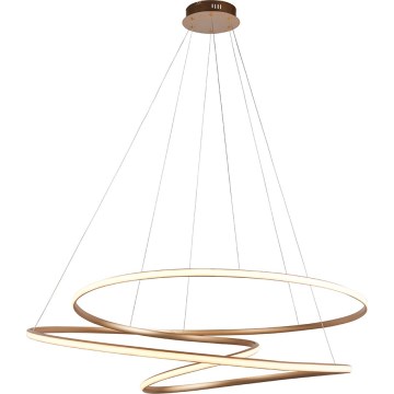 Endon 97645 - TWIRL dæmpbar LED-pendel med wireophæng LED/131W/230V 3000K guld