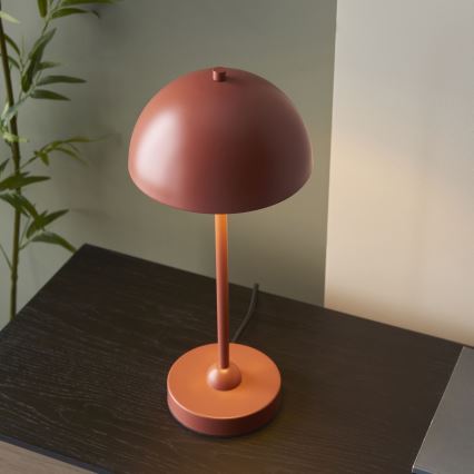 Endon 98496 - Bordlampe SAROMA 1xE14/7W/230V teglfarvet
