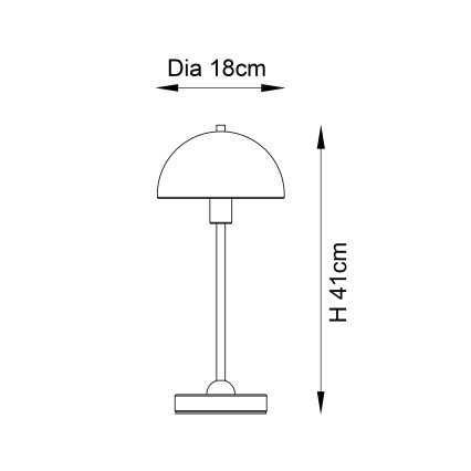 Endon 98496 - Bordlampe SAROMA 1xE14/7W/230V teglfarvet