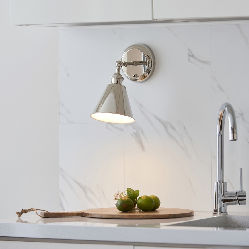 Endon 98716 - Væghængt spotlampe HALLE 1xE14/40W/230V poleret krom