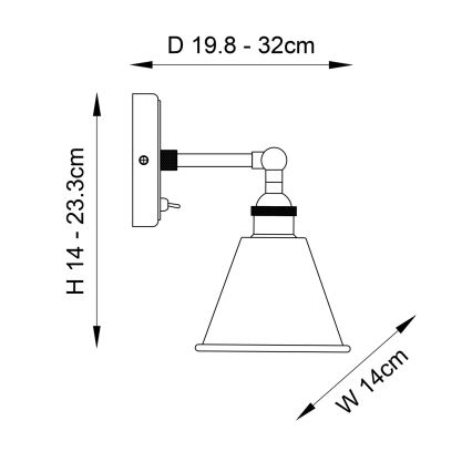 Endon 98716 - Væghængt spotlampe HALLE 1xE14/40W/230V poleret krom