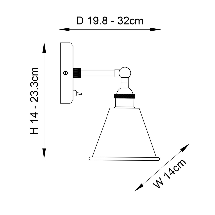 Endon 98716 - Væghængt spotlampe HALLE 1xE14/40W/230V poleret krom