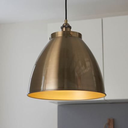 Endon 98744 - Pendel på ledning FRANKLIN 1xE27/10W/230V messing