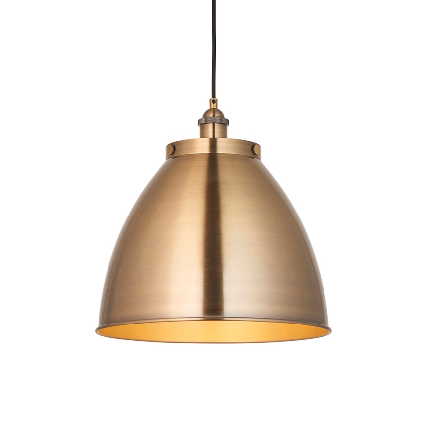 Endon 98744 - Pendel på ledning FRANKLIN 1xE27/10W/230V messing