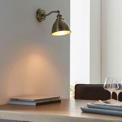 Endon 98746 - Vægspot FRANKLIN 1xE14/7W/230V messing