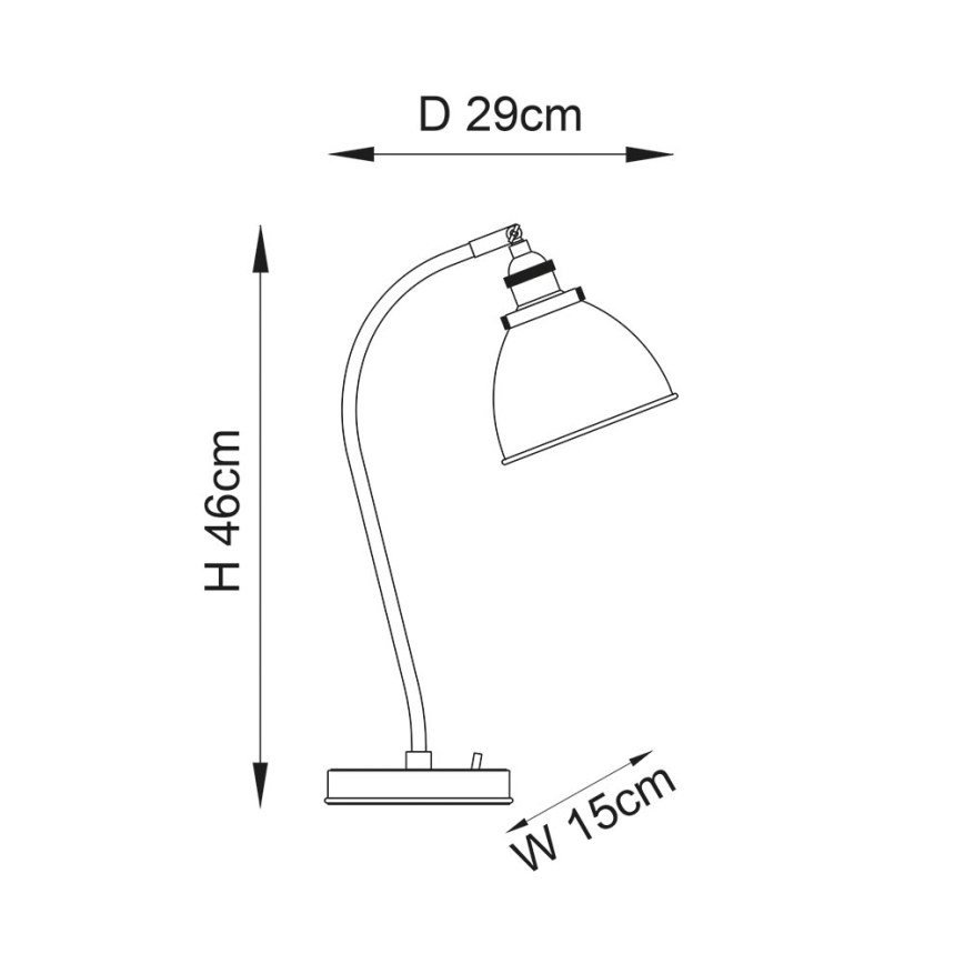 Endon 98747 - Bordlampe FRANKLIN 1xE14/7W/230V messing