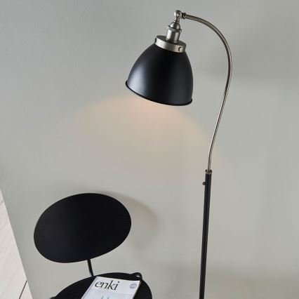 Endon 98753 - Gulvlampe FRANKLIN 1xE27/10W/230V mat krom/antracit