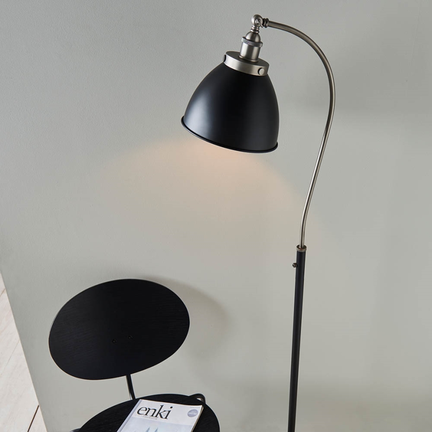 Endon 98753 - Gulvlampe FRANKLIN 1xE27/10W/230V mat krom/antracit