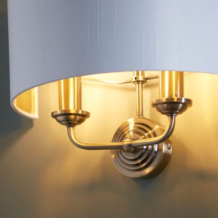 Endon 98937 - Væglampe HIGHCLERE 2xE14/40W/230V hvid/messing