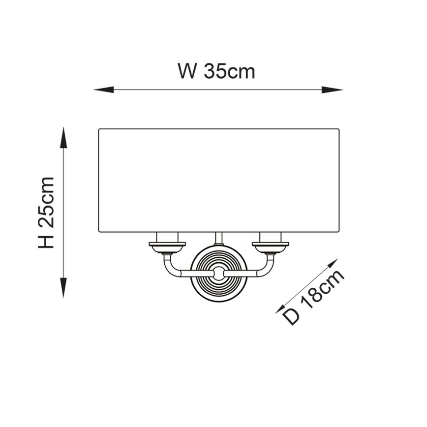 Endon 98937 - Væglampe HIGHCLERE 2xE14/40W/230V hvid/messing
