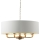 Endon 98938 - Lysekrone på kæde HIGHCLERE 8xE14/40W/230V Ø 70 cm hvid/messing