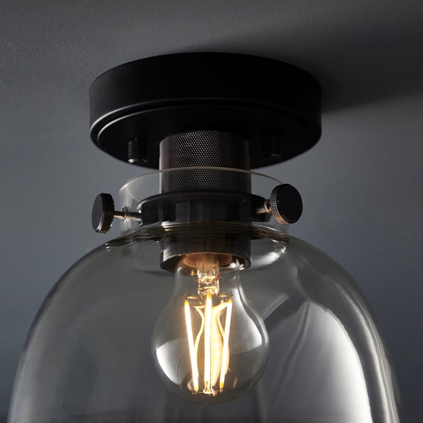 Endon 99106 - Loftlampe URBAN 1xE27/10W/230V sort/transparent